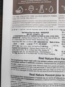 The face shop Real Nature Rice Fac
