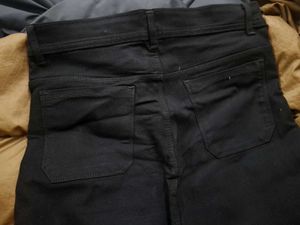 Black Flared Denim Jeans