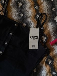 asos design black top