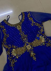 Royal Blue Embellished Anarkali