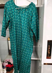 Green Printed Kurta Set