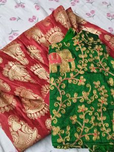 Tailor Stitched Banarasi Dress