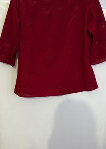 Red Buttoned Top