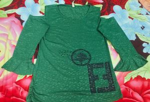 Women Top With Full Body Texture And Stone Symbol