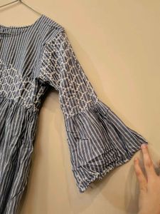 Striped Bell Sleeve Top