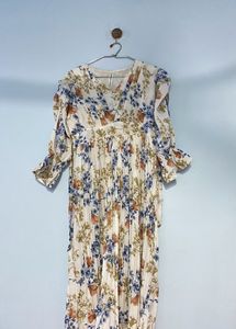 New Fashion White Floral Dress