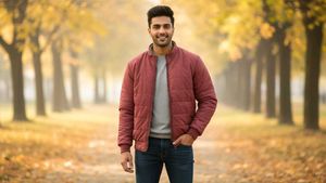 Men&#39;s Red Casual Jacket