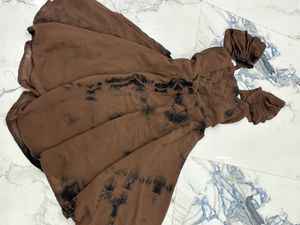 Brown Tie-Dye Flowy Dress