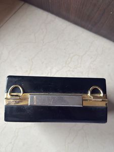 Vintage Black Box Clutch