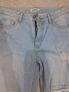 Ripped Wide Leg Jeans