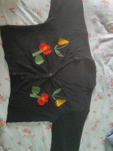 Embroidered Floral Top