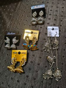 5 pairs Jhumka Earring Collection