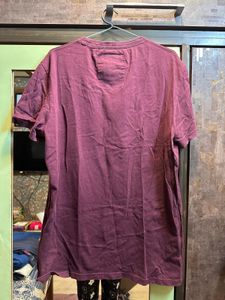 Superdry Burgundy Graphic T-Shirt – Size M