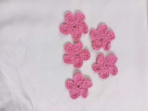 Crochet flower button accessories