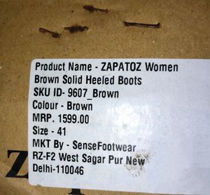 ZAPATOZ Women Brown Solid Heeled Boots