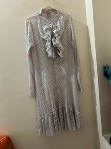 Elegant Polka Dot Midi Dress