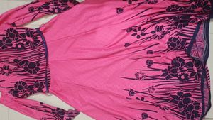 Price Drop! White And Pink Colour Combo Frock