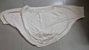 White Crochet Short Sleeve Top