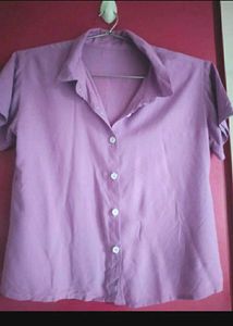 Lavendar Crop Shirt