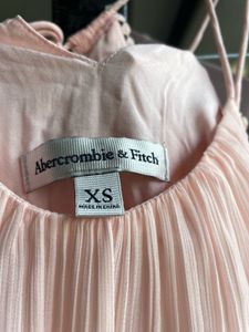 Peach Pleated Mini Dress