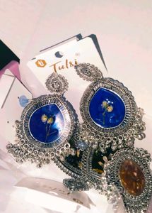 Blue Resin Earrings
