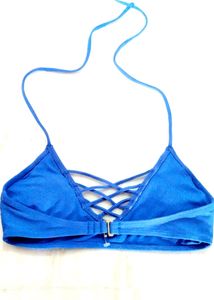 Blue Colour Swimming Bra