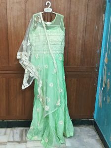 Frock Shawl Pant Set