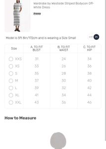 Wardrobe Westside Striped Bodycon Off-White Dress