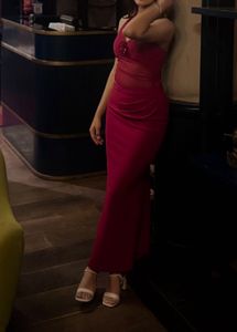 RED HALTER NECK DRESS(NO Coins)