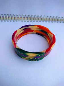 Rainbow Theme Bangle Set Of 4