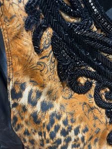 Leopard Print Embellished Kurti