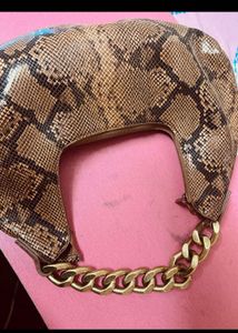 Snakeskin Chain Shoulder Bag