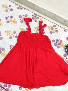 Red Tie-Strap Sundress