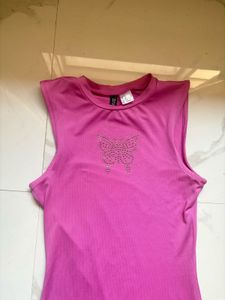 Pink Butterfly Bodycon Dress