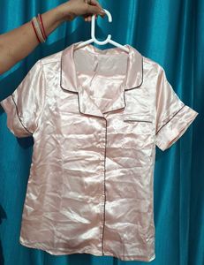 Pink Satin Pajama Shorts