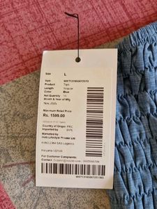 Denim peplum tube top (New)