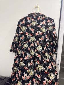 Black Cotton Dress, Bust- 36