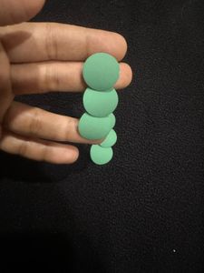 Green Statement Drop Earrings