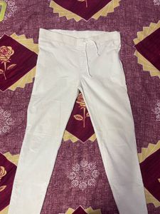 White Casual Pants