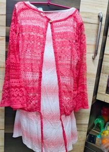 Pink Lace Detail Dress 4xl