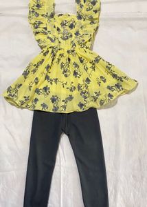 Floral Top & Leggings Set