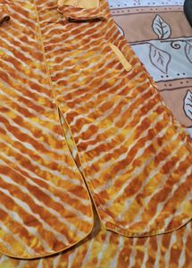 Strip Mustard Kurti