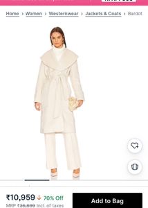 BARDOT Thick Woolen Dress Coat
