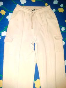 Beige Cargo Sweatpants