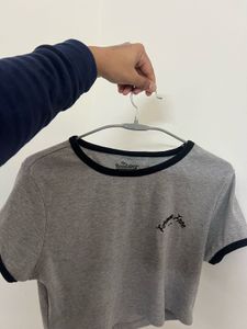 Cute Cropped Ringer T-Shirt With Freebie Ur Choice