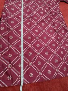 Elegant Maroon Printed Kurti (CU)