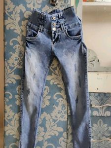 3 Button Blue Jeans For Girls Read Description 1st