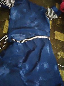 Unique Blue Tie-Dye Dress