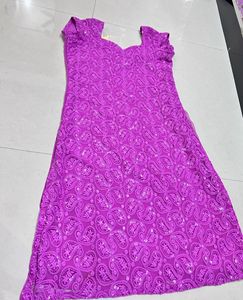 Readymade Chikenkari Kurta Set Dm To Order