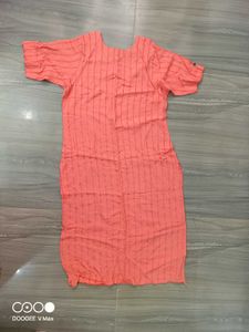 Peach Striped Top Comfortable Wear